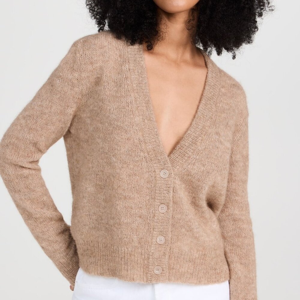 Jenni Kayne Boyfriend Cardigan in Almond - Picture 2 of 13